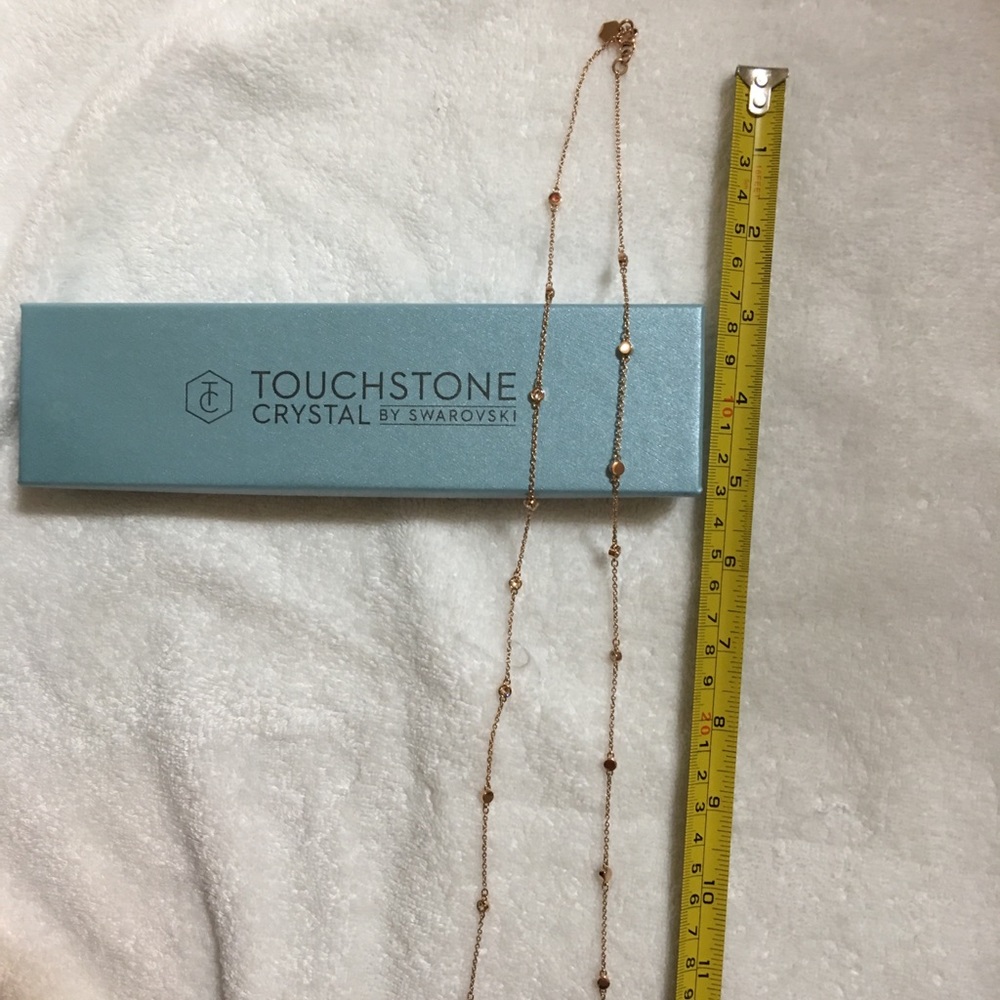 Touchstone Crystal by Swarovski Rose Gold Necklace